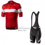 Castelli Ropa Ciclismo Culotte Corto 2021 Hombre Mangas Cortas Rojo (5)